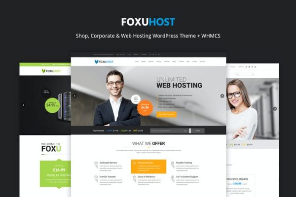FoxuhHost - Web Hosting WordPress Temasısı + WHMCS