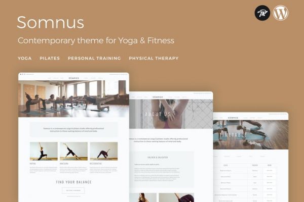 Somnus - Yoga ve Fitness Stüdyosu WordPress Temasısı