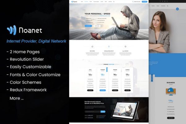 Noanet - İnternet, Dijital Ağ WordPress Temasısı