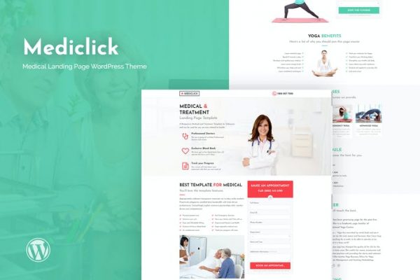 Mediclick - Tıbbi Açılış Sayfası WordPress Temasısı
