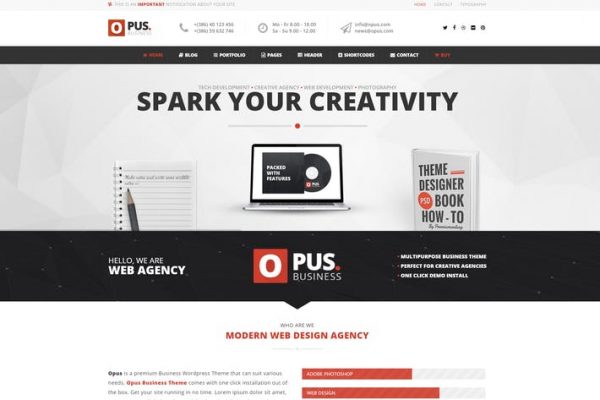 Opus - Çok Amaçlı İş WordPress Temasısı