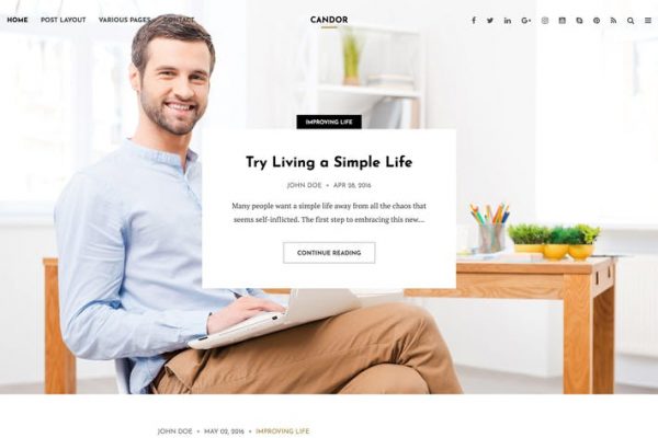Candor - Duyarlı WordPress Blog Temasısı