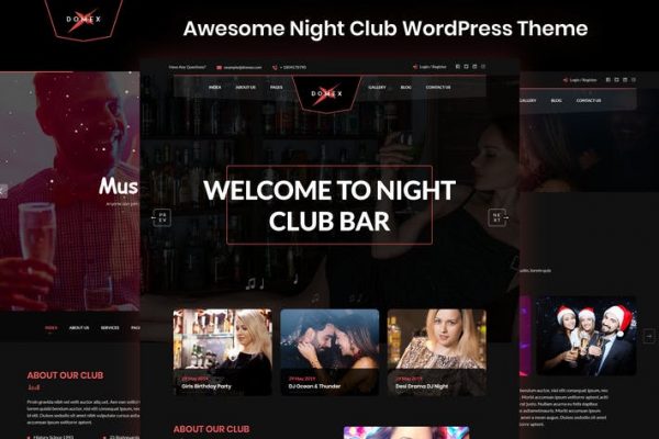 Domex - Gece Kulübü WordPress Temasısı
